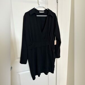Black Tape Black Long Sleeve Dress